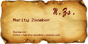 Marity Zsombor névjegykártya